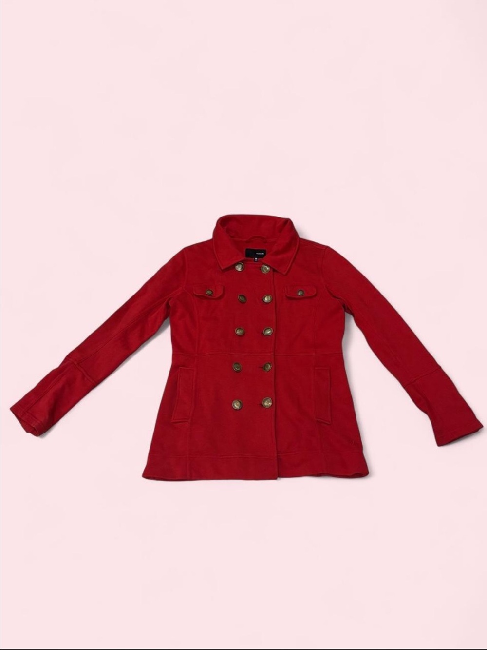 Hurley Red Double-Breasted Peacoat
